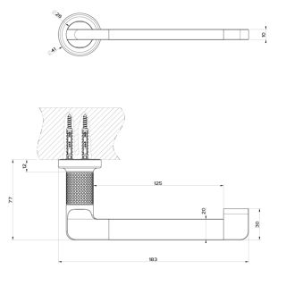 Бумагодержатель Gessi Inciso 58455.707 чёрный брашированный